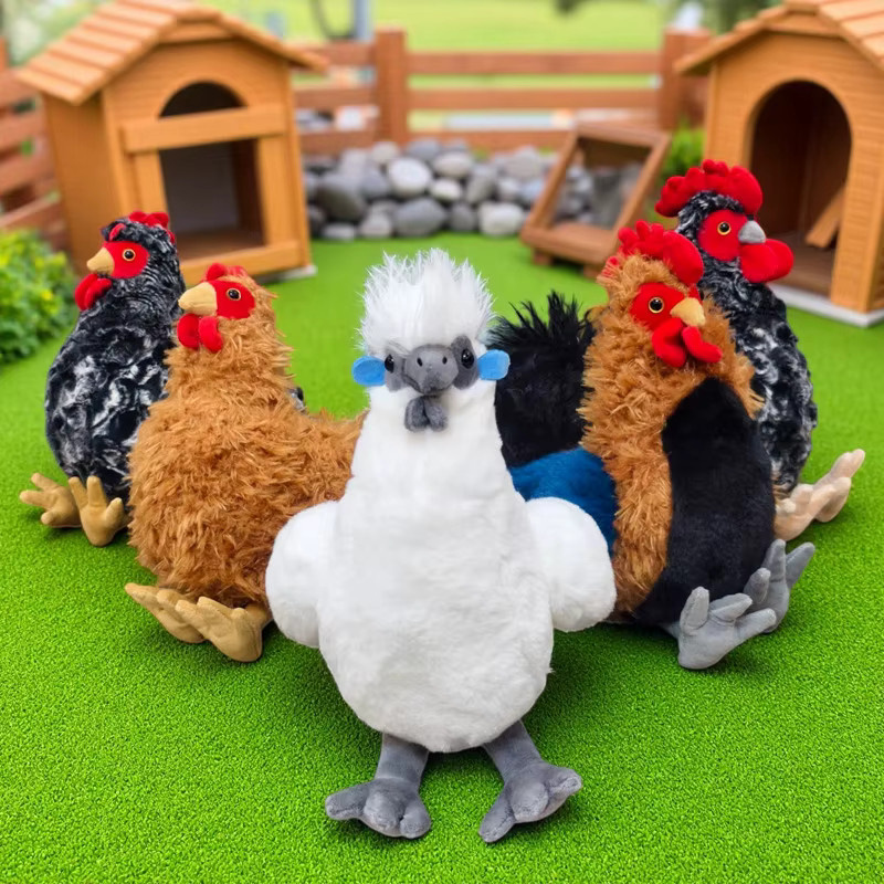 YUZHINUO Hahn-Serie Plüschpuppe, Stofftier, Braun, Bunt / Mehrfarbig - Bild 4
