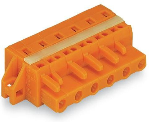 WAGO Buchsengehäuse-Kabel 231 Polzahl 6 in Orange, 25 Stück, Rastermaß: 7.62 mm, 231-706/027-000 - Bild 1