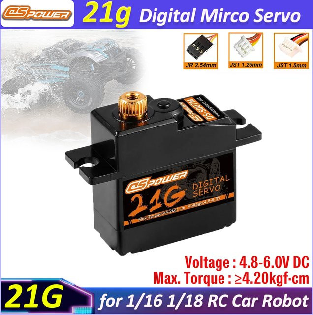 DSPOWER 21G Digital Micro Servo, Metallgetriebe, Wasserdicht, Zubehör - Bild 1