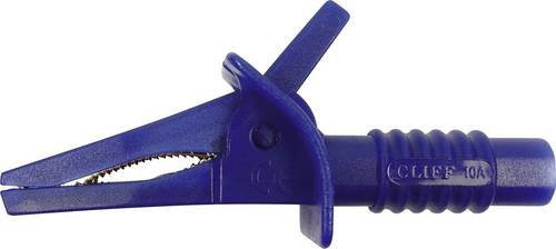 Cliff FCR7943 Sicherheits-Abgreifklemme mit 4mm Steckanschluss, CAT II 1000 V / CAT III 600V, Blau - Bild 1
