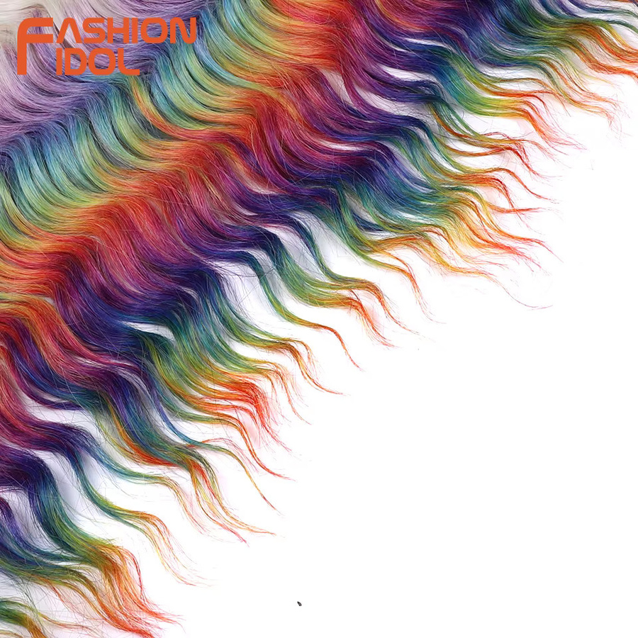 MODE IDOL Haar Extensions, Ombre Regenbogen, Afro Curl Twist, Damen - Bild 4