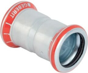 Geberit Mapress Muffe aus C-Stahl, außen verzinkt, silber, Durchmesser: 22 mm - Bild 1
