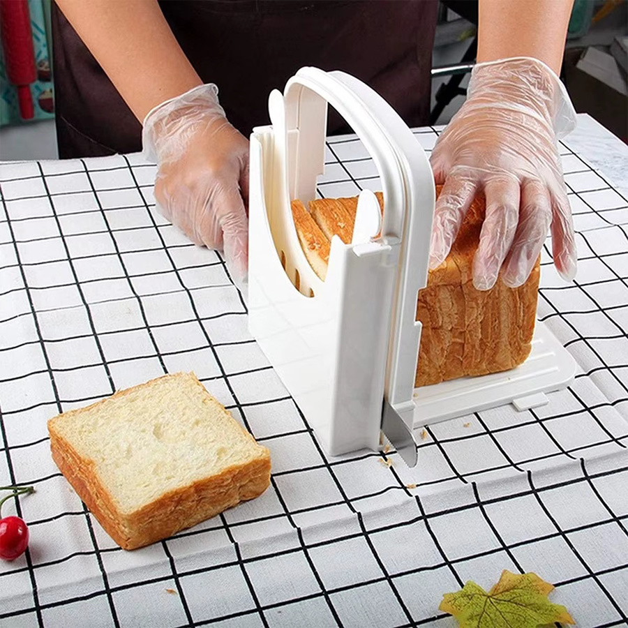 Willstar Faltbarer Brotschneider in Weiß, verstellbarer Toastschneider aus Kunststoff, Rechteckig, Breite: 17,5 cm, Tiefe: 14,0 cm - Bild 2