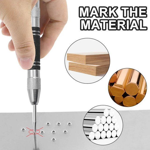Vibratite 3er-Set Zentrumspunz Set aus Stahl für Holz und Metall zur präzisen Markierung und Bohrung - Bild 1