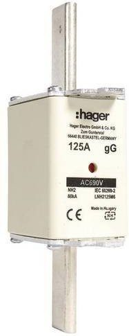 Hager NH-Sicherung LNH2125M6 125A, 3 Stück, Weiß - Bild 1