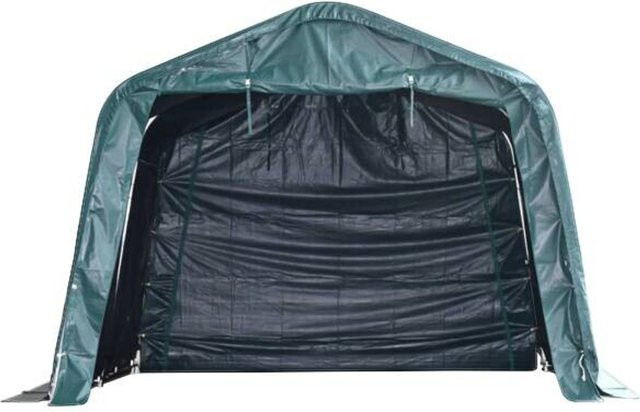 vidaXL Weidezelt aus PVC und Stahl in Dunkelgrün, B: 3,3 m x T: 3,2 m - Bild 1