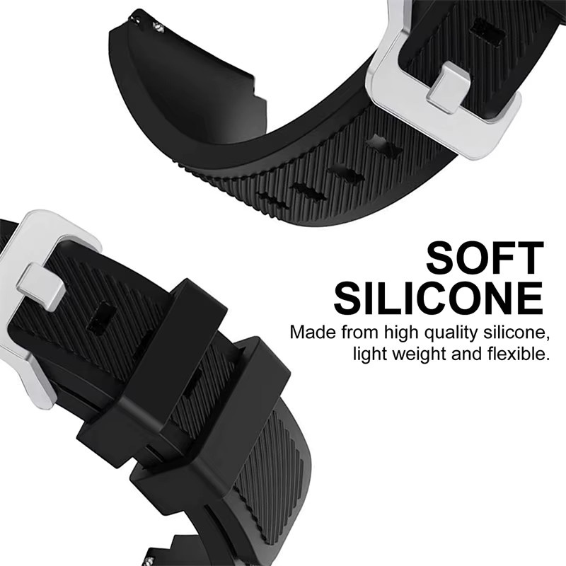 jansin Uhrenarmband Silikon, Schwarz, Unisex - Bild 2