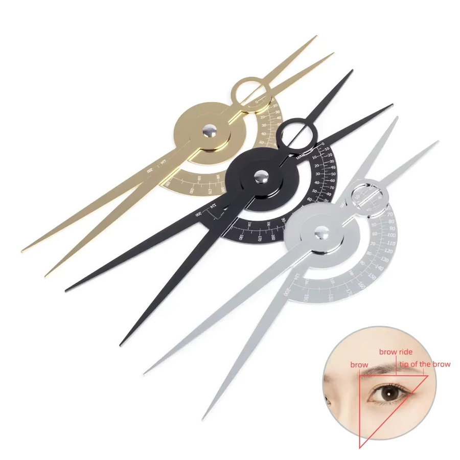 BOLUOYIN Microblading Augenbrauen Schablone, Edelstahl, Goldenes Verhältnis - Bild 1
