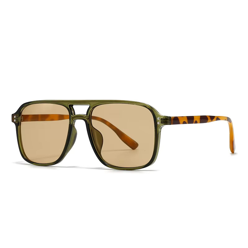 LAO YE HUI Sonnenbrille, quadratisch, Vollrand, Kunststoff, grün, Unisex - Bild 2