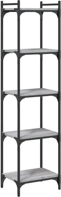 vidaXL Bücherregal mit 5 Böden in Grau im Industrial Design, B/T/H: 40 x 30 x 154 cm - Bild 1