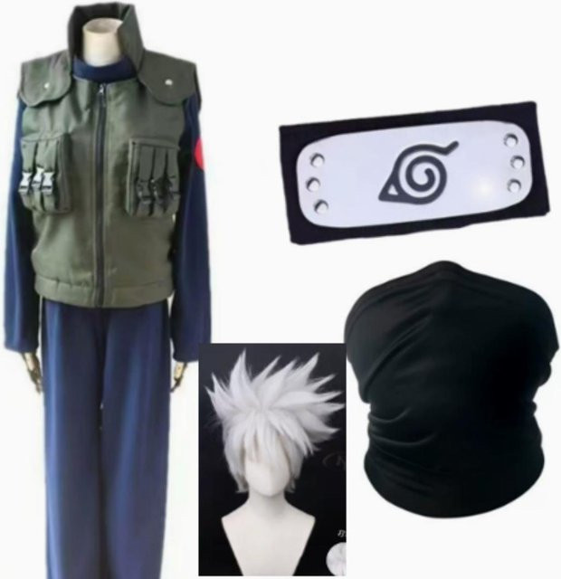 TUYUE Anime Vierter Hokage Kakashi Hatake Cosplay Kostüm, inkl. Perücke, XXL - Bild 1