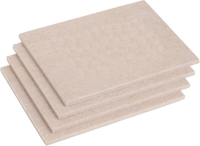 Selbstklebende Filz-Möbelpolster in Beige, 4 Stück, schneidbare kratzfeste Bodenschoner für deine Möbel - Bild 1