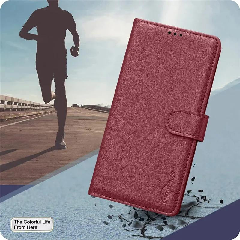 Diebstahlsichere RFID-Wallet-Lederschutzhülle für OPPO Realme C71 4G in Blau - Bild 1