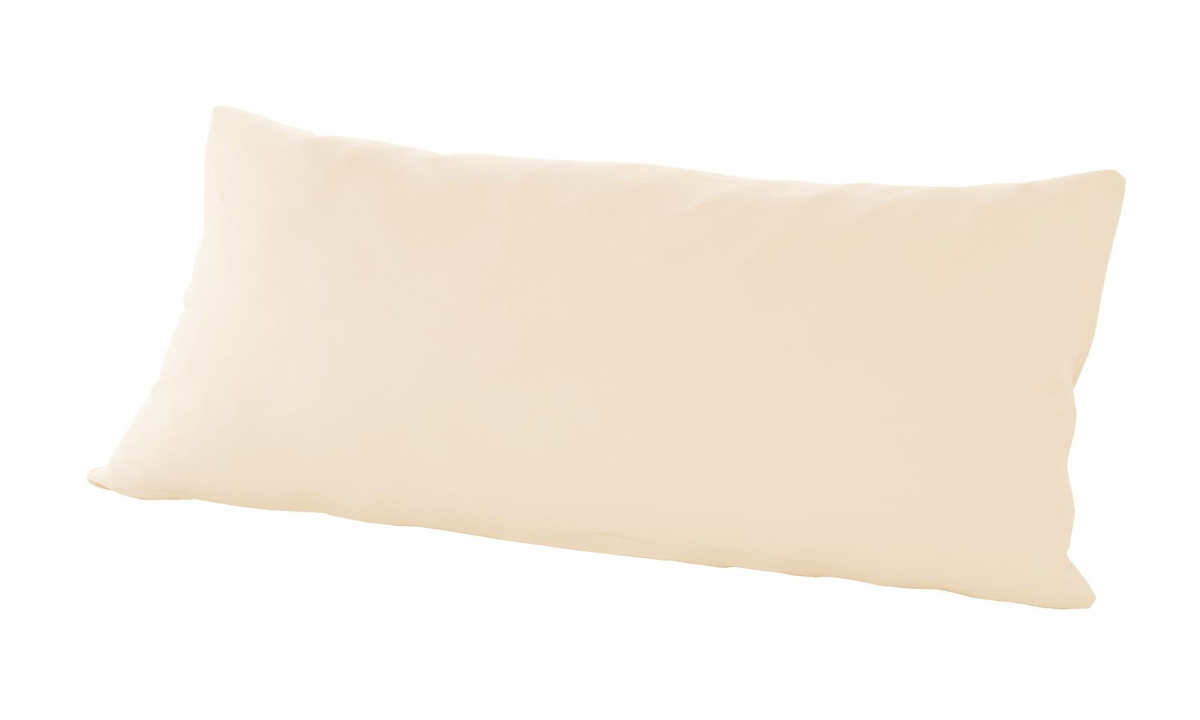 Prinz Mako-Feinjersey Uni Kissenbezug mit Reißverschluss, Beige, B/H: 40 x 80 cm - Bild 1