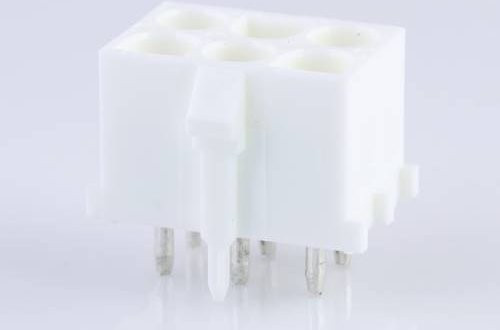 Molex Stiftgehäuse-Platine aus Kunststoff in Weiß und Transparent mit 6 Polen und einem Rastermaß von 6,35 mm - Bild 1