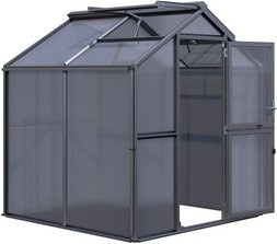 KGT Gewächshaus Galant II in Anthrazit-Grau mit 4,5 m² Fläche und 10 mm HKP, B/L: 2,16 x 2,38 m - Bild 5