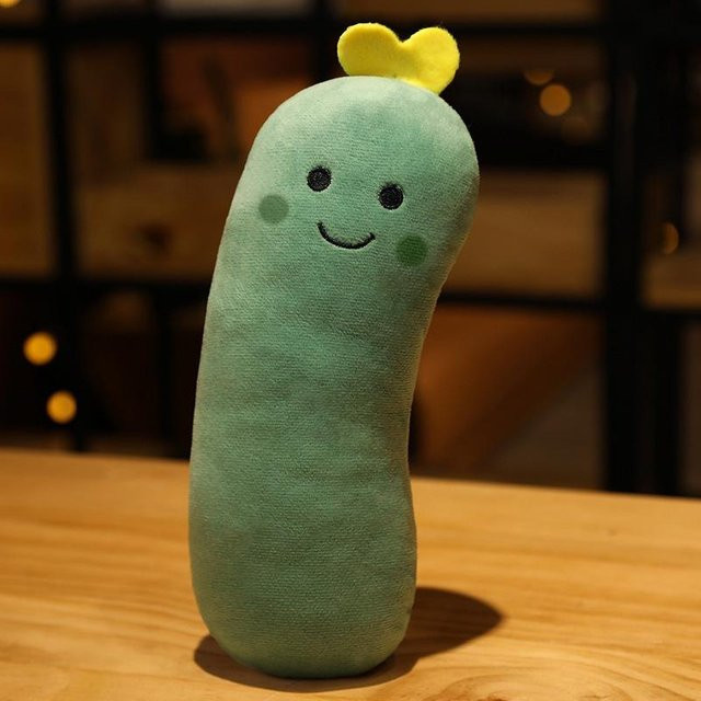 Herr Aubergine Puppe Plüschtier Kissen, 40cm, mit wechselbarem Gesicht - Bild 1