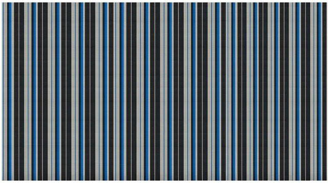 KARAT Outdoor- und Balkonteppich Ravenna blau gestreift, B/T: 90 x 150 cm - Bild 1