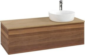 V&B Waschtischunterschrank Antao mit Beleuchtung, Farbe Eiche Honig/Walnuss Braun, B/T/H: 120 x 50 x 50 cm - Bild 1