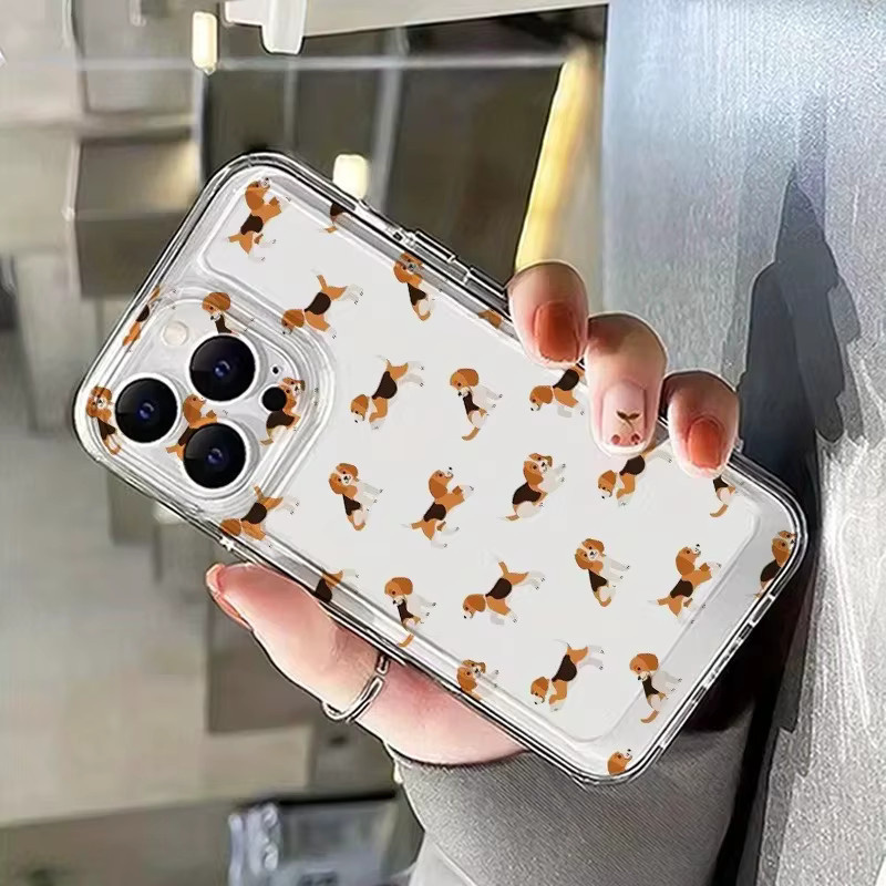 Transparente Handyhülle mit Beagle-Hunde-Print für Apple iPhone 17, 16, 15 Serien mit Fallschutz - Bild 5