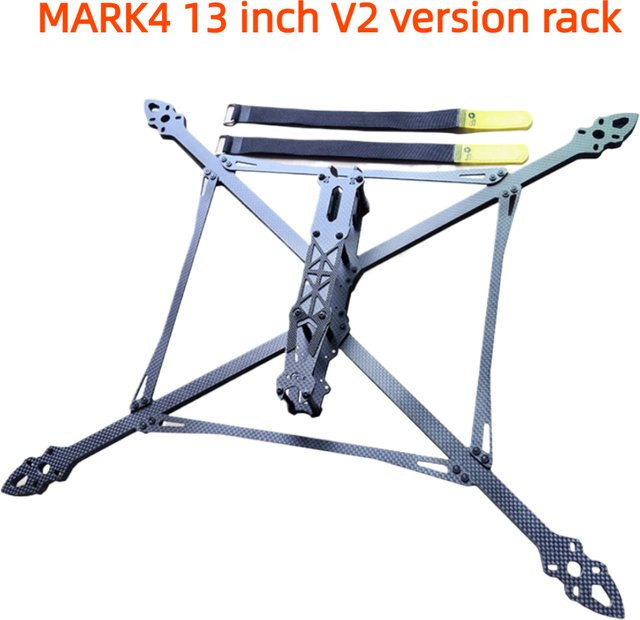 Dogmang Mark4 13 Zoll V2 Kohlefaser RC Racing FPV Drohnenrahmen in Schwarz - Bild 1
