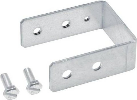 Hager Absenkwinkel UZ50AK Set aus 2 Stück in Silber für Kombinationen mit Koppelplatte, 50 mm - Bild 1