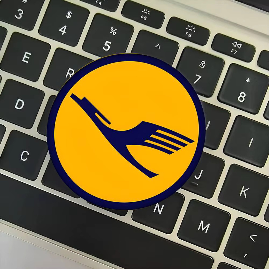 Brosche Lufthansa-Cartoon-Stil, Emaille, Unisex - Bild 4