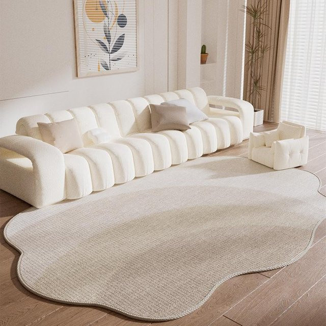 WTEMPO Teppich im nordischen Stil mit abstraktem Design, beige, B/B: 120 x 160 cm - Bild 1