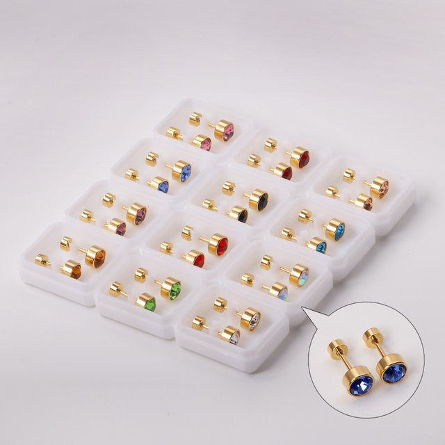 LUXUKISSKIDS Ohrstecker Edelstahl, Bunt, Zirkonia, Kinder - Bild 1