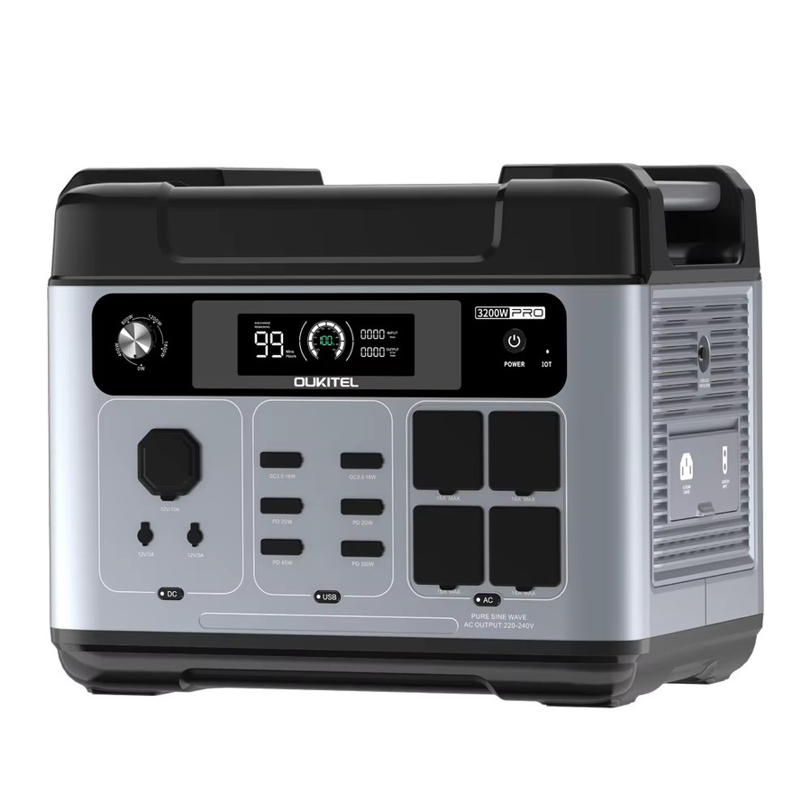 OUKITEL P2001E Pro Tragbare Powerstation, 3200W 2048Wh LiFePO4 Solargenerator in Grau - Bild 7