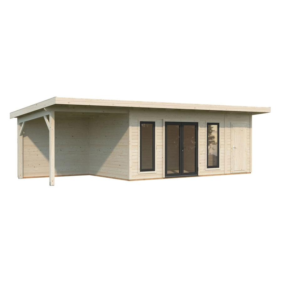 Palmako Holz-Gartenhaus Aurelia mit Pultdach in Natur aus Fichte - Bild 2