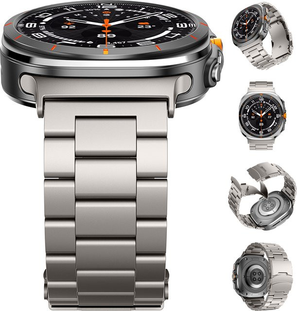 Soul Cool Uhrenarmband Titan, Silber, Herren, für Samsung Galaxy Watch Ultra 47 mm - Bild 1