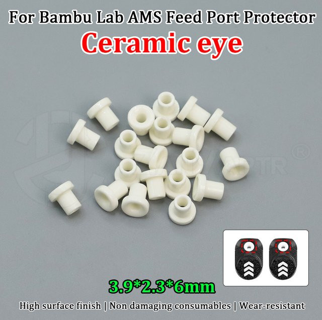Keramik-Augen für Bambu Lab AMS Futteranschluss-Schutz, weißes Zubehör für Bambu Lab X1 und P1 Serie 3D-Drucker - Bild 1