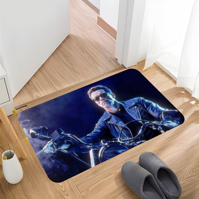 Rutschfeste Küchenmatte mit Sci-Fi-Film The Terminator Motiv in Blau von Potdemiel - Bild 1