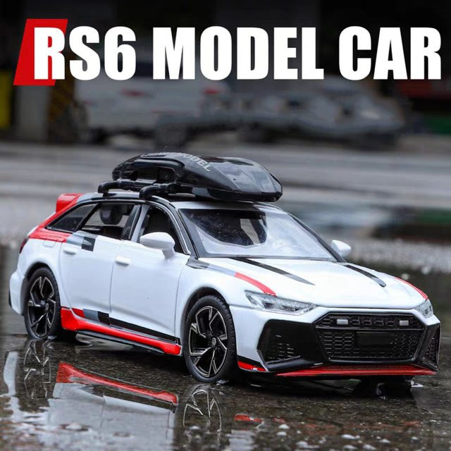 MAKEDA Audi RS6 Modellauto, 1:32, Metall, mit Musik, Türen geöffnet - Bild 1