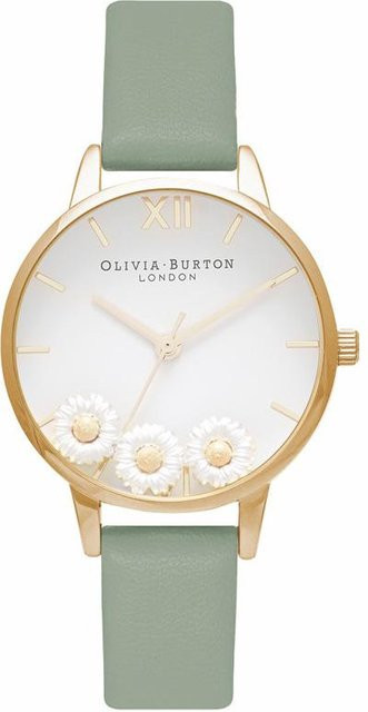 Olivia Burton Armbanduhr, Quarz, Edelstahl, Leder, Weiß, Damen - Bild 1