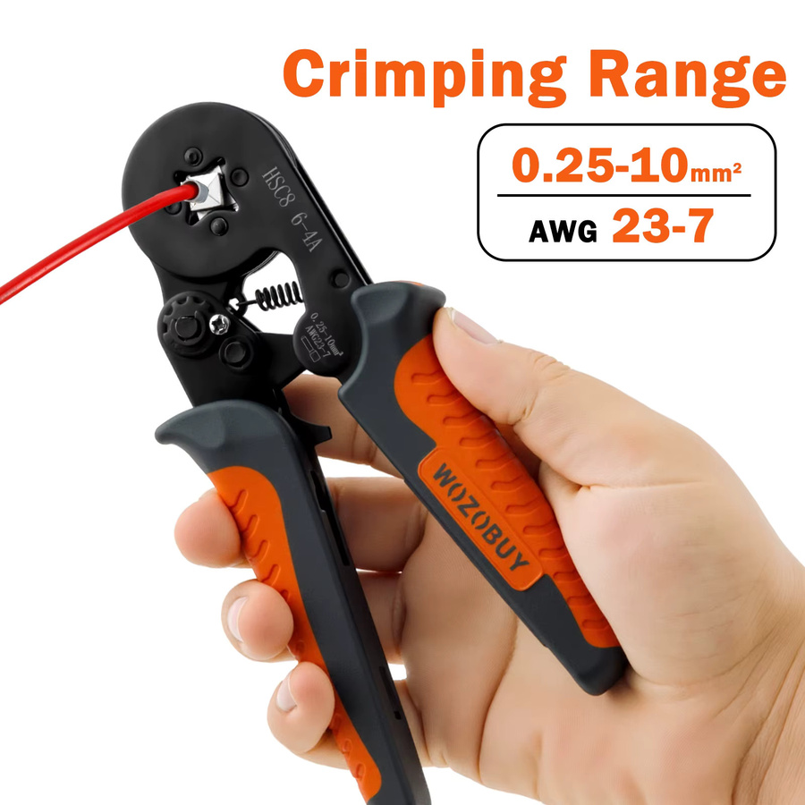 Mini-Elektrozange HSC8 von WOZOBUY als hochpräzises Crimpwerkzeug für Rohrklemmen, 0,25–10 mm2 und 23–7 AWG - Bild 5