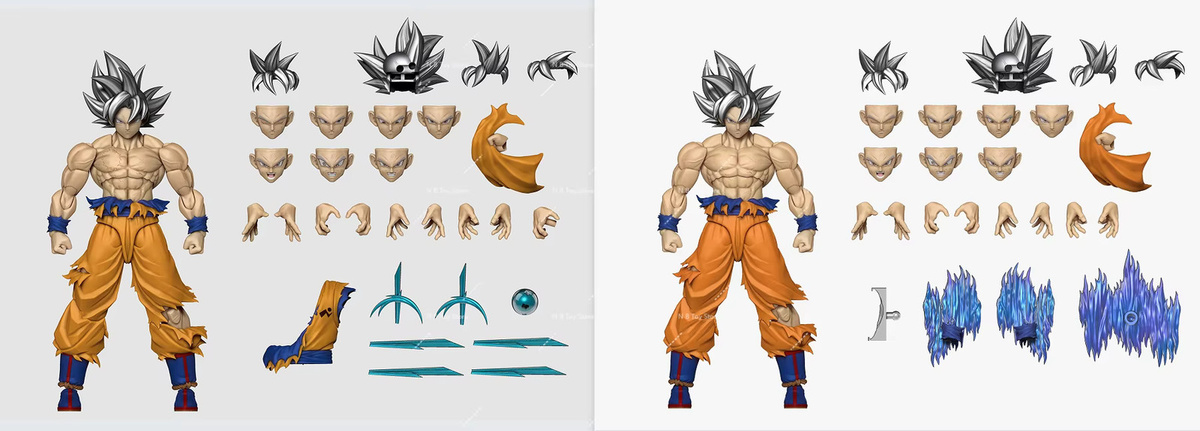 RE&DKO Dragon Ball Z Son Goku Ultra Instinct Illusion Perceiver Super Saiyan, Sammelfiguren, Einzelfigur - Bild 2
