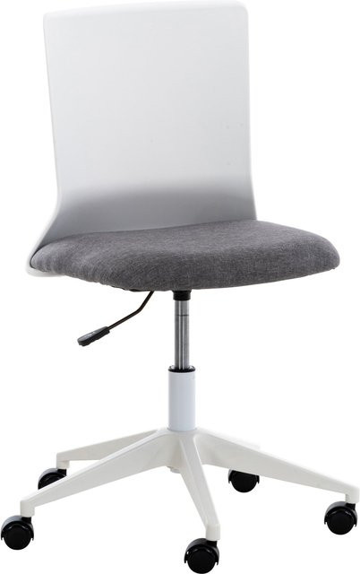TPFLiving Bürostuhl Apollo Stoff in Grau und Weiß mit Rollen für dein Home-Office, B/T/H: 61 x 61 x 120 cm - Bild 1
