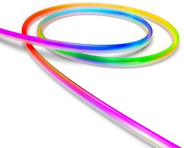 Hama Neon Flex LED-Streifen RGBIC in Multicolour mit WLAN, Matter, IP44 und dimmbarer App- sowie Sprachsteuerung - Bild 1