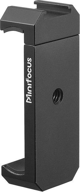MINIFOCUS Handy Halter Klemme mit Cold Shoe Adapter für Smartphone und iPhone, Schwarz - Bild 1