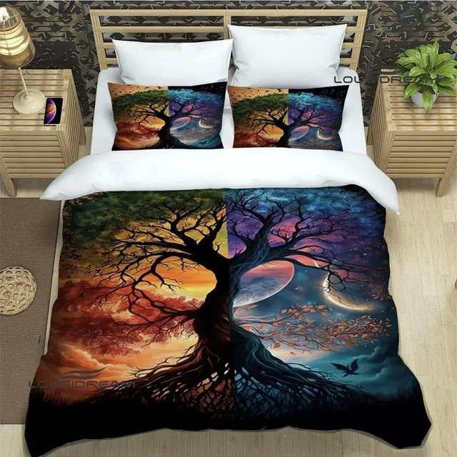 Bettwäscheset Baum des Lebens von JMG Household Supplies, mehrfarbig, aus Mikrofaser, B/H: 172 x 218 cm - Bild 1