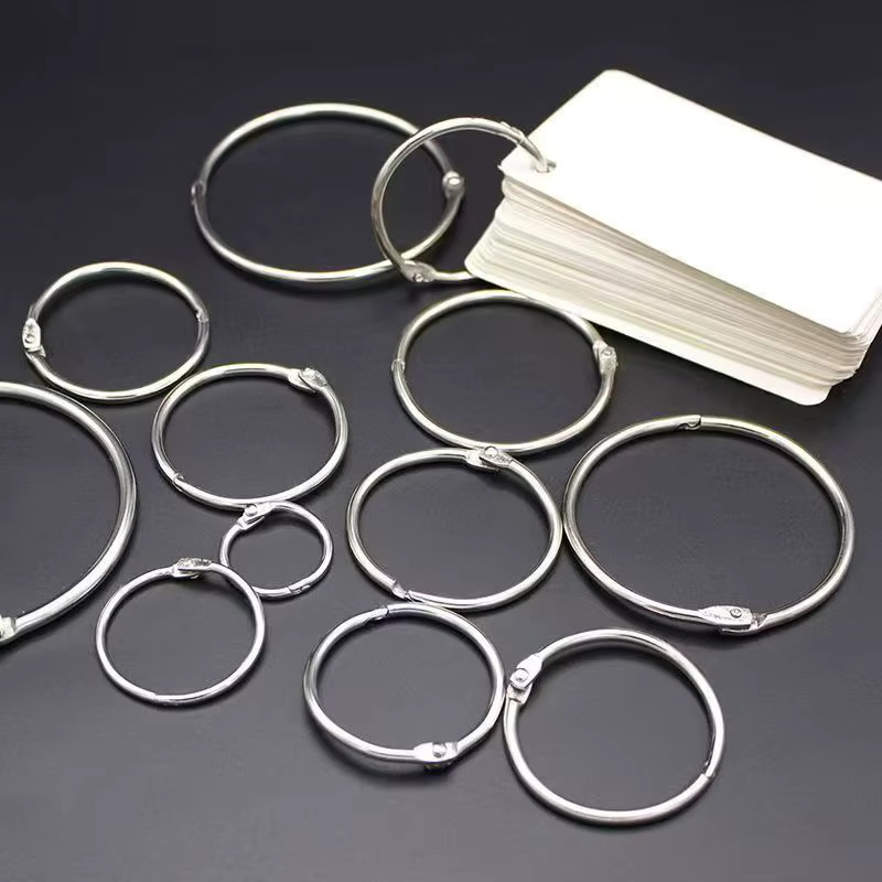 10 Stück Metall Binder Ringe in Silber als Öffnungsringe für Büro, Buchringe und Schlüsselanhänger - Bild 4