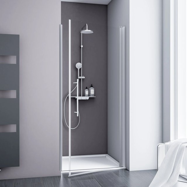 Schulte Alexa Style 2.0 Drehtür in Nische aus Glas, transparent, B: 80 cm, H: 192 cm - Bild 1