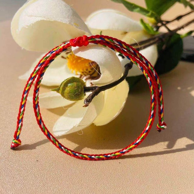 Armband Noter, rotes Seil, Unisex - Bild 1