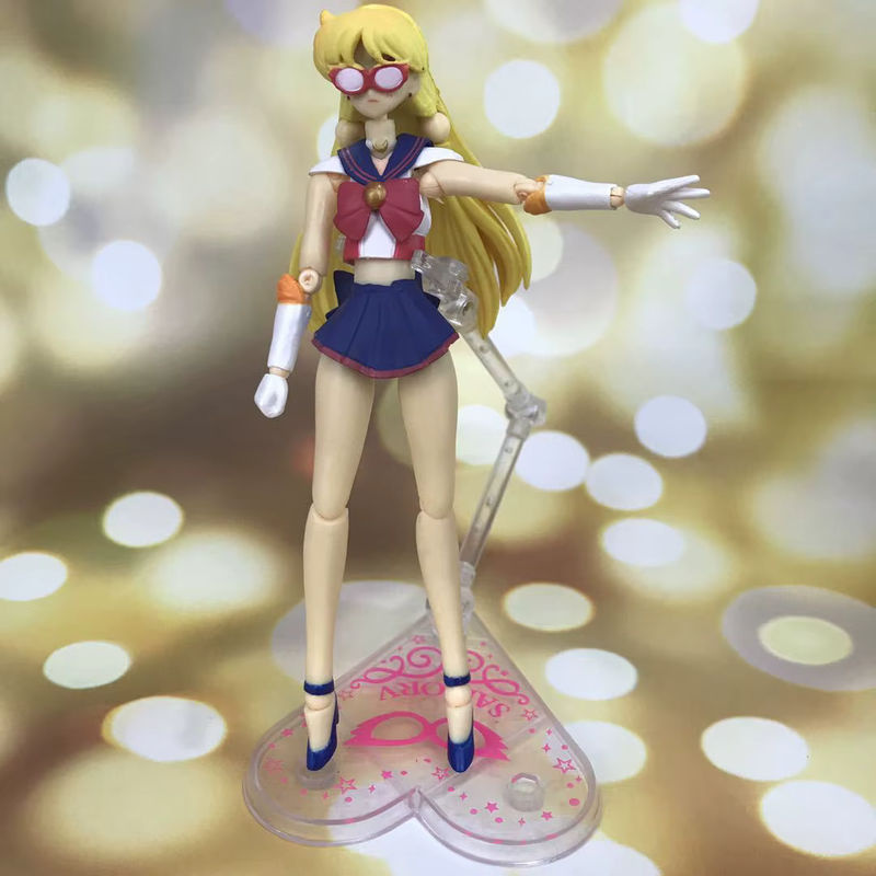 Bandai Sailor Moon Sailor Venus Minako Aino Anime Action Figure aus Kunststoff, mehrfarbig, Höhe: 16 cm - Bild 5