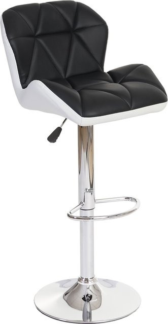 Barhocker MCW-A92 höhenverstellbar aus Kunstleder und Stahl in Schwarz - Bild 1