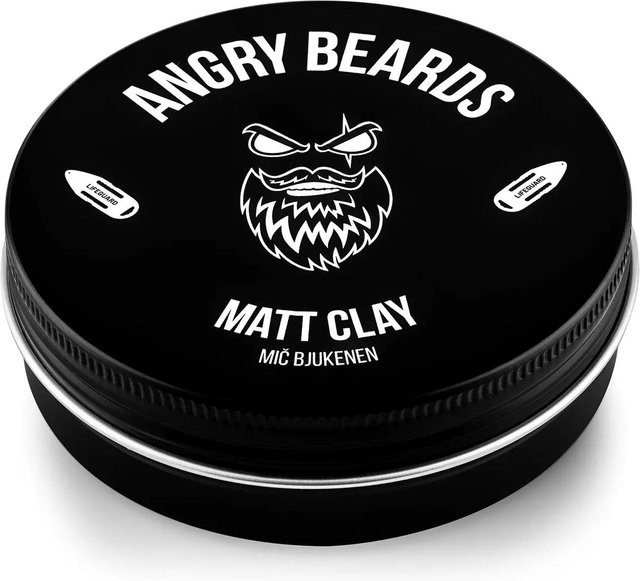 Angry Beards Haarton Clay Mič Bjůkenen Paste, 120 g, Minze, Eukalyptus - Bild 1