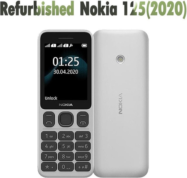 Refurbished Nokia 125 (2020) Mobiltelefon in Weiß mit Dual SIM und 2,4 Zoll Display - Bild 1