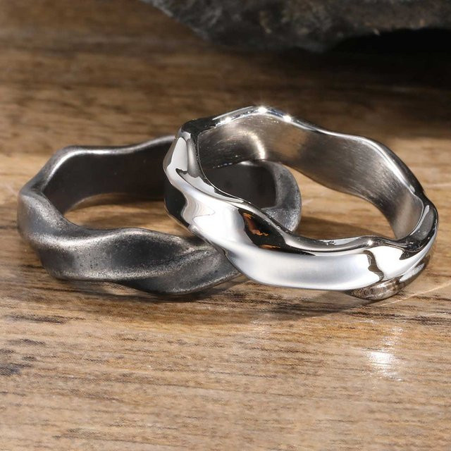 Vnox Mobius-Ring, Edelstahl, Schwarz, Herren - Bild 1